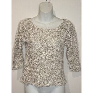 Peruvian Connection Porto Pullover Knit Top 3/4 Sleeves Size XS EUC!!